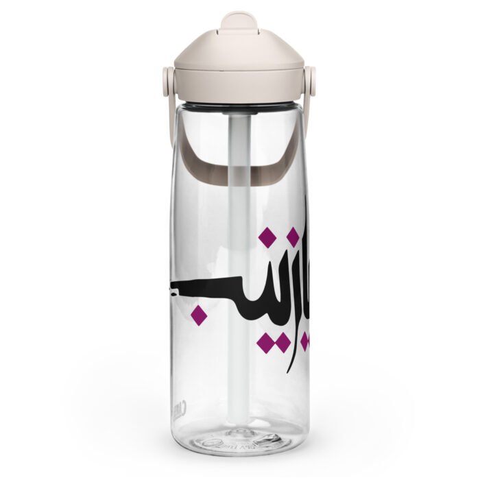 Flip straw water bottle